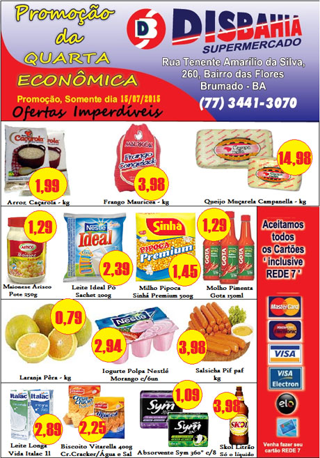 Quarta-feira é dia de economizar na Quarta Econômica do Disbahia