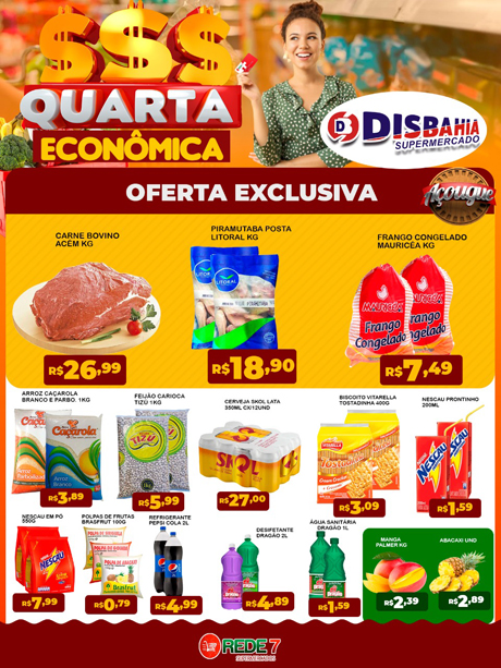 Confira as ofertas da Quarta Econômica do Disbahia Supermercado