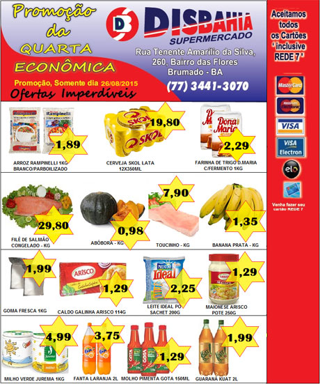 Quarta-feira é dia de economizar na Quarta Econômica do Disbahia