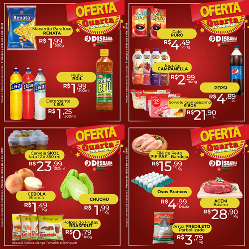  Confira as ofertas da Quarta Econômica do Disbahia Supermercado