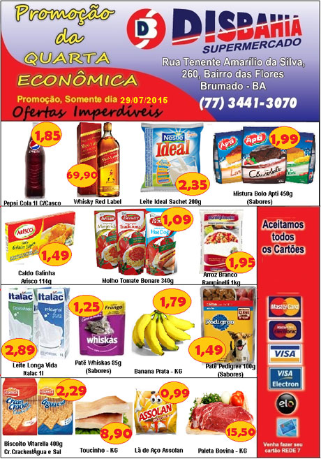 Quarta-feira é dia de economizar na Quarta Econômica do Disbahia