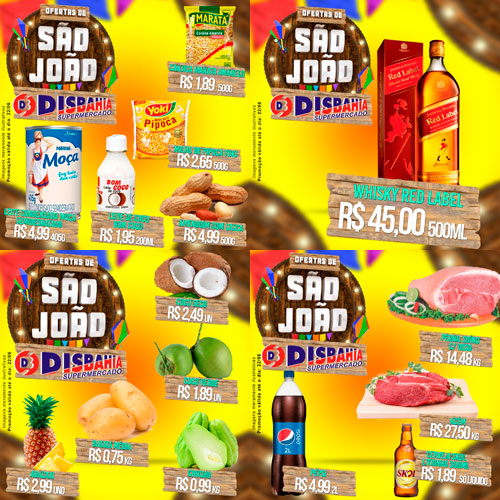 Confira as promoções de São João do Disbahia Supermercado