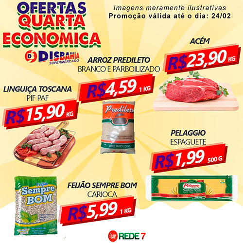Confira as ofertas da Quarta Econômica do Disbahia Supermercado