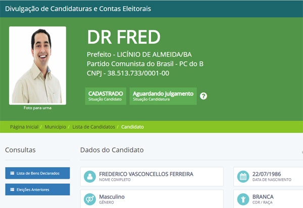 Licínio de Almeida tem apenas um candidato a prefeito 