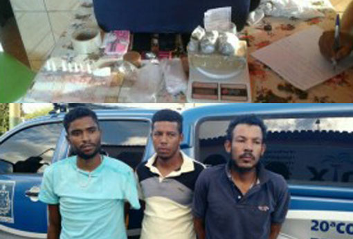 Três homens são presos em Ituaçu acusados de tráfico de drogas e homicídio