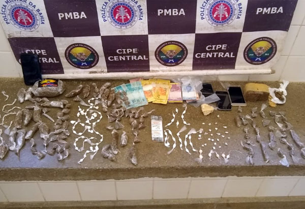 Ibicoara: Cipe Central apreende drogas e prende dois suspeitos de tráfico em Cascavel