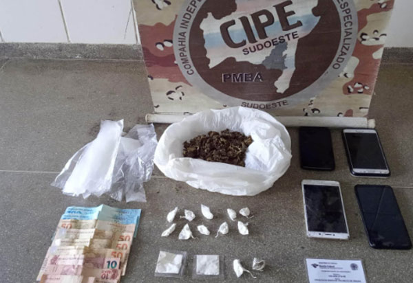 Indivíduo de MG com mandado de prisão em aberto é detido pela Caesg em Guanambi em Posse de drogas