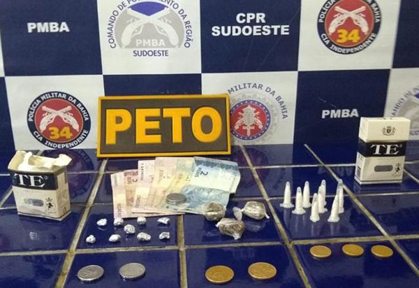 Brumado: Polícia Militar apreende drogas durante patrulhamento no bairro Irmã Dulce