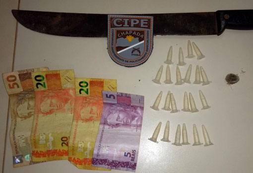 Paramirim: usuário de drogas e traficante são detidos durante patrulhamento da guarnição Cipe Chapada 