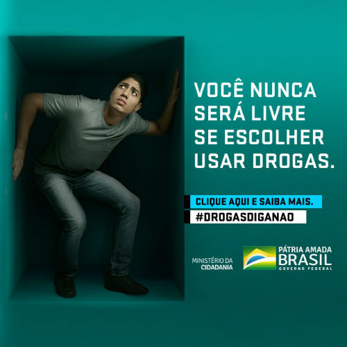 Com o tema ‘Você nunca será livre se escolher usar drogas’, Ministério da Cidadania lança segunda fase da Campanha de Prevenção ao Uso de Drogas