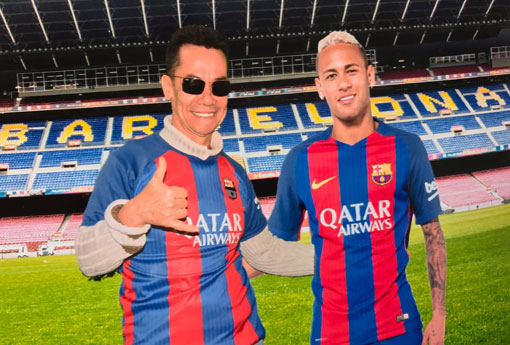 Empresário brumadense Edilson Ataíde assistiu ao jogo entre Barcelona e Real Madri, em Barcelona