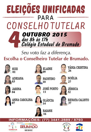 Brumado: COMDICA E SESOC convidam eleitores para escolha dos Conselheiros Tutelares