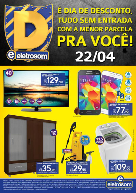 Brumado: Hoje é o dia do desconto, tudo sem entrada na Eletrosom