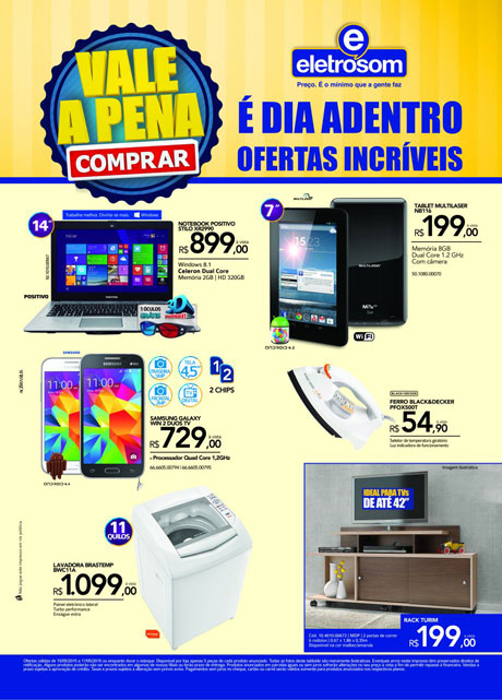 Nesta sexta (15) e sábado (16) a Eletrosom liquida todo o seu estoque de 20 à 50% de descontos