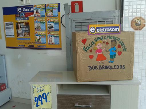 Brumado: A loja Eletrosom está arrecadando brinquedos para doação no Dia das Crianças