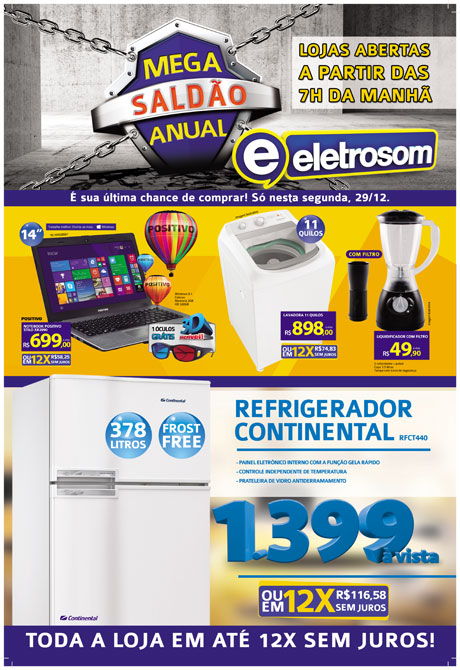 Brumado: O Saldão Anual Eletrosom segue nesta terça-feira (30)