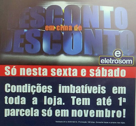 Eletrosom traz ofertas especiais e condições imbatíveis de pagamento
