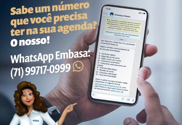 Embasa diversifica canais de atendimento remoto ao cliente