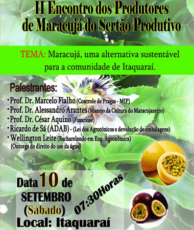 Brumado: acontece no distrito de Itaquaraí o 2º Encontro dos Produtores de Maracujá do Sertão Produtivo