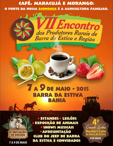 Barra da Estiva: Começa nesta quinta (07) VII Encontro dos Produtores Rurais