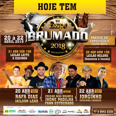 A ExpoBrumado tem início nesta sexta-feira (20)