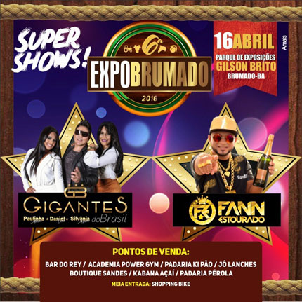 ExpoBrumado acontecerá nos dias 15, 16 e 17 de Abril