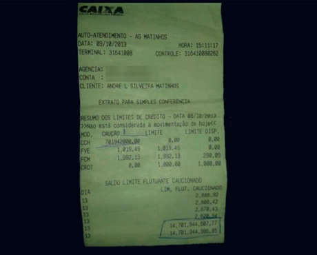 Banco erra e deposita R$ 14 bilhões na conta de empresário paranaense