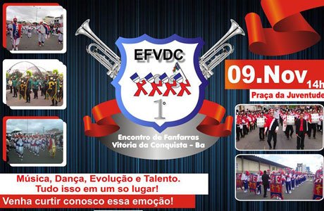 Famub no 1º encontro de Bandas e Fanfarras de Conquista