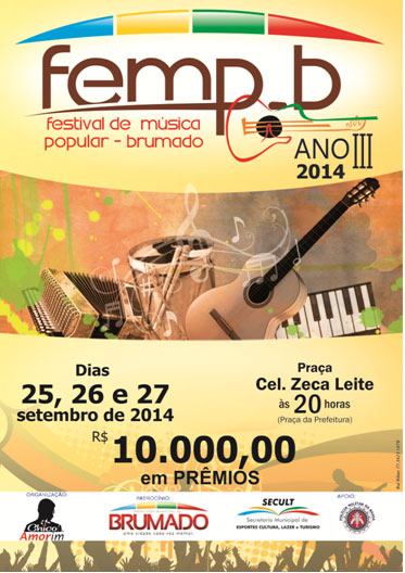 Vem aí o Femp-B ano III Festival de Música Popular Brumado