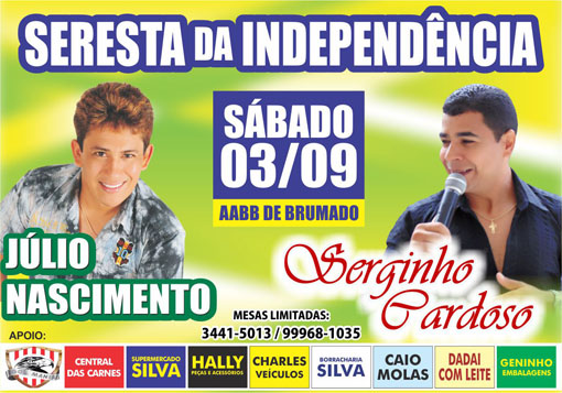 Brumado: vem aí a Seresta da Independência na AABB
