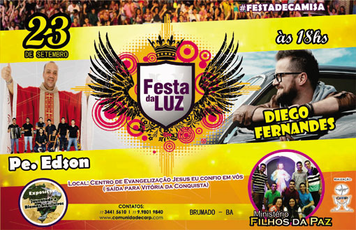 Brumado: Festa da Luz acontece no dia 23 de setembro