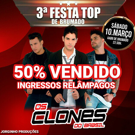 Brumado: vem aí a 3ª Festa Top na AABB; adquira já o seu ingresso promocional