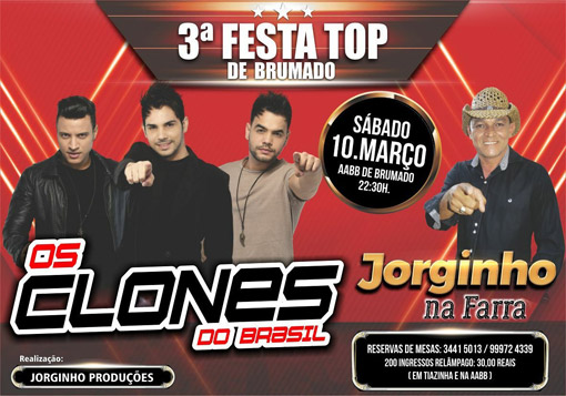 Vem aí a 3ª Festa Top na AABB de Brumado