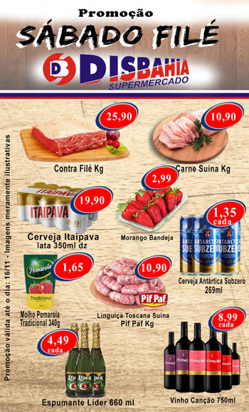 Ofertas: Sábado Filé do Disbahia Supermercado