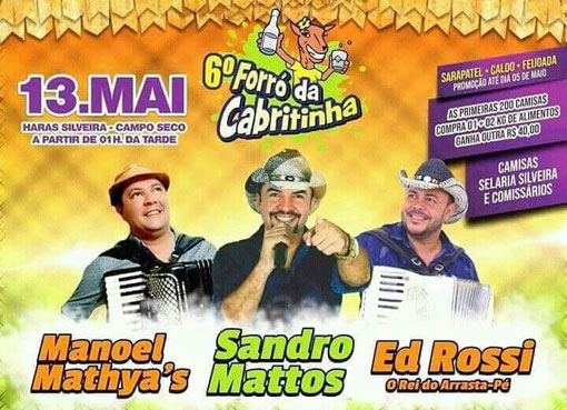 Brumado: adquira sua camisa para o 6º Forró da Cabritinha