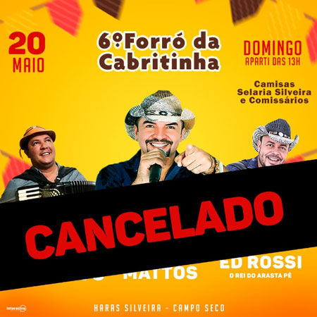 Brumado: Forró da Cabritinha 2018 é cancelado e uma nova data será divulgada em breve