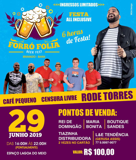 Forró Folia - Beer Fest: seis horas de festa all inclusive; ingressos à venda 