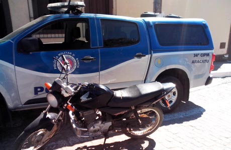 Aracatu: Polícia recupera mais um veículo roubado