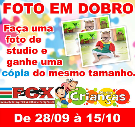 Dia das Crianças é com foto em dobro na Fox Revelações