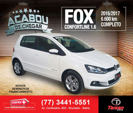 Taisan Auto: Fox Confortline 1.6 2016/2017 completo no showroom