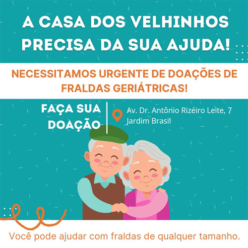 Brumado: Doe fraldas geriátricas para a Casa dos Velhinhos