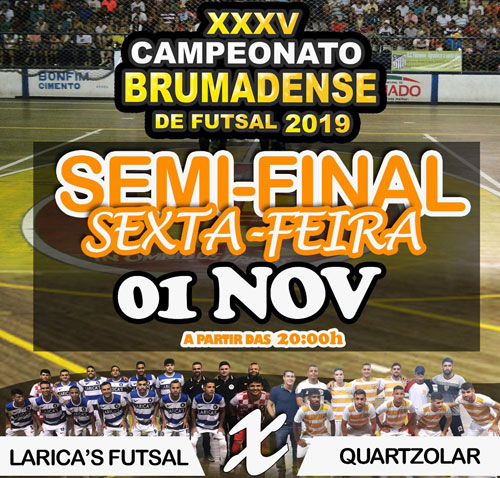 1ª partida da Semifinal do Campeonato Brumadense de Futsal acontece nesta sexta (01)
