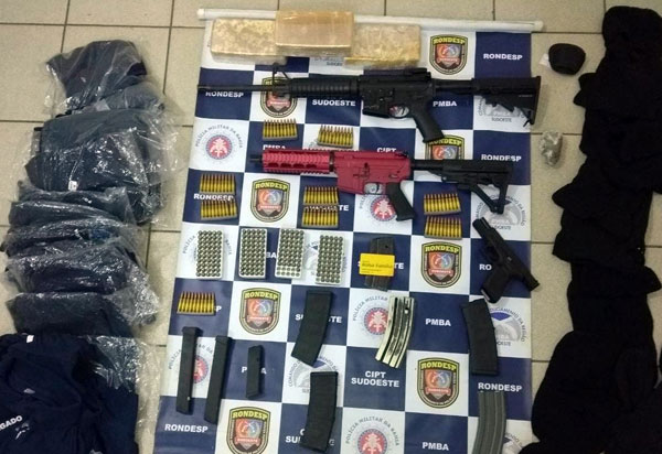 Rondesp Sudoeste apreende dois fuzis, pistola e drogas em Conquista