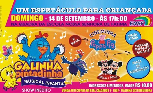 Brumado: Vem aí o show da Galinha Pintadinha 4