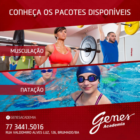 Genes Academia: conheça os pacotes disponíveis para Musculação e Nataçãa
