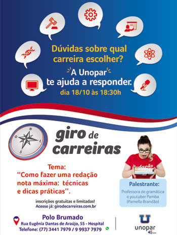 Brumado: Unopar promoverá o 'Giro de Carreiras'