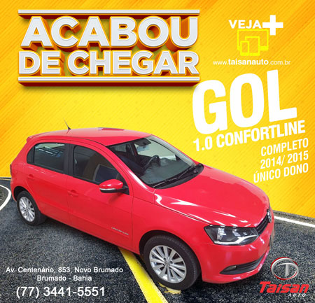 Taisan Auto: Acabou de chegar Gol 1.0 Confortline completo 2014/2015