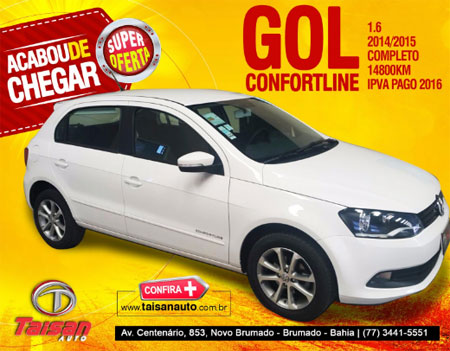 Taisan Auto: Super oferta para Gol Confortiline 1.6 2014/2015 completo