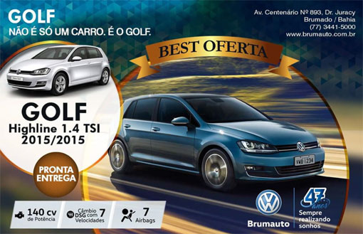 Brumauto: Confira oferta do Golf Comfortline 1.4 TSI 2015/2015