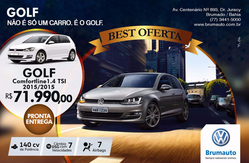 Brumauto: Conheça o Golf Comfortline 1.4 TSI 2015/2015
